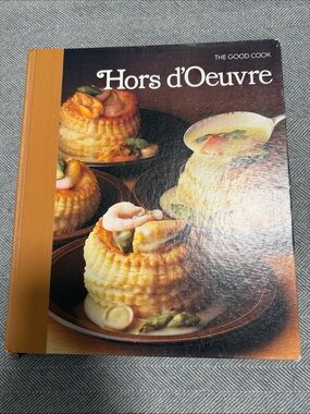 Vintage Hors d'Oeuvre Cookbook by - Brown & Gold Cover
